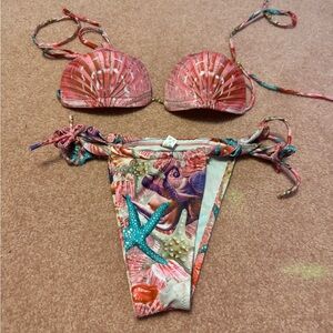 Seashell Bikini Set with Starfish Design